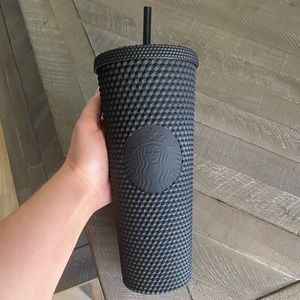 Starbucks matte black studded tumbler